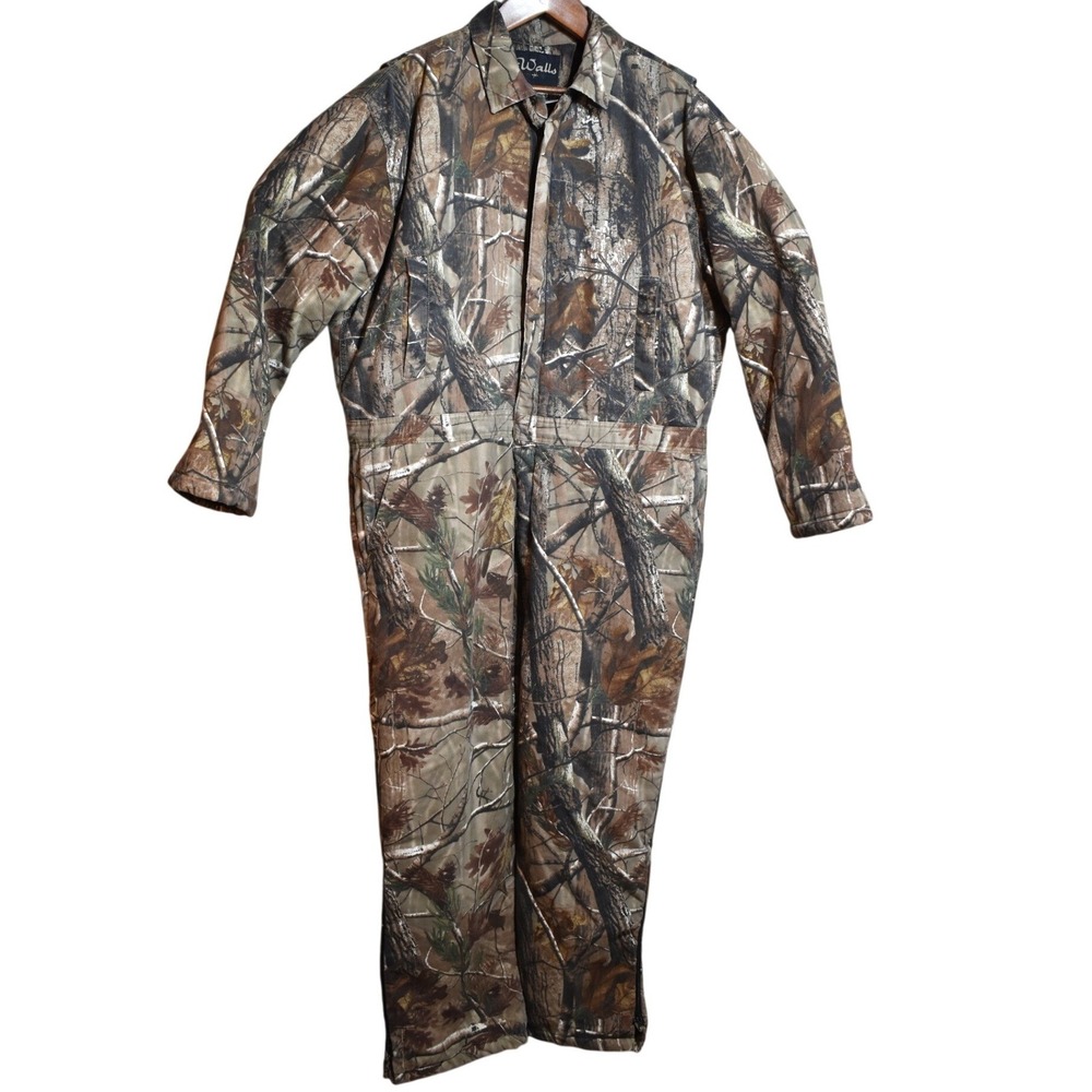 Walls Mens Realtree AP Camo Insulated Hunting Coveralls Overalls Size XL Regular